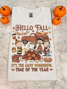 Fall shirt snoopy cute popular trendy dog mom short sleeve Tshirt Retro